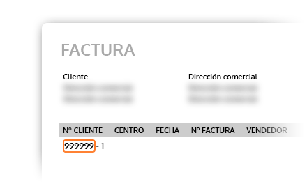 Código de cliente en tu factura
